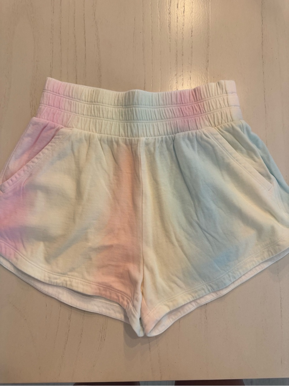 Athleta girls tie dye shorts Age 12 NWOT